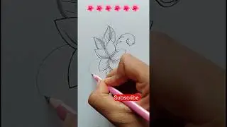 How To Draw Champa Flower Drawing/plumeria /champa #flowers #champa #art #drawing #shorts