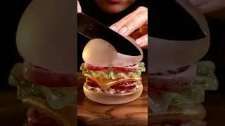 Title: &ldquo;Satisfying Glass Burger Cutting ASMR | 🍔#asmr #oddlysatisfying