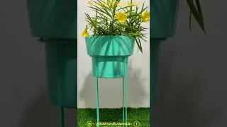 - GCO Double Pot With Stand multi color powder coated finish