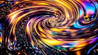 LIQUID NEON UNIVERSE 🌈 Hypnotic Metallic Flow 4K  /  Ultra Relaxing Visuals Background