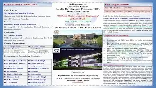 Self-Sponsored Online FDP/STC on 