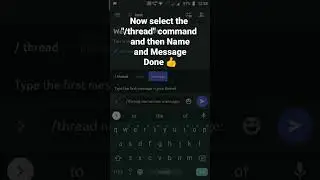How to use Built-in slash for / thread Command in Discord Mobile #roduz #discord #howto #how #thread