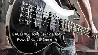 Bass Backing Track Rock & Roll Blues in A