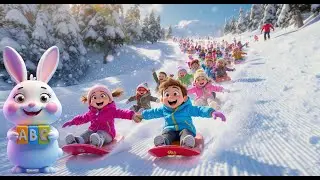 Sledding Down the Hill | Fun Kids Winter Sledding Song ❄️🎿