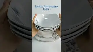12-pieces square shape dinnerware set for 4 persons OEM&ODM service available  QUEENZA