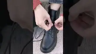 How to Lace Black Boots for Women a Cool Way #footcomfort #lacing #blackboots #boots #lacinghacks