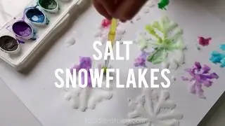 Salt Snowflakes | Fun Kids Painting Idea