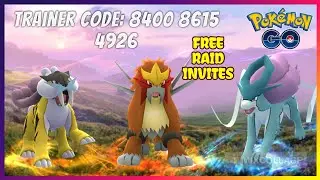 LIVE🔴 SUICUNE, RAIKOU, ENTEI raid invites FREE. Trainer Code: 8400 8615 4926