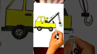 How to Draw a Tow Truck | Easy Step-by-Step Drawing for Kids #easydrawing  #towtruck