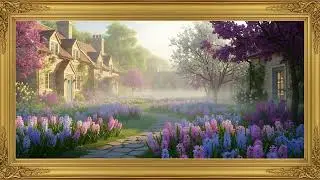 2 HOURS Timeless Village Painting 🖼️ 4K TV Art Screensaver | Relaxing Framed TV Wallpaper