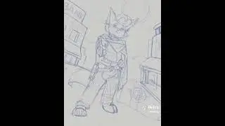 Stick 'em up #furry #art #vulpera #timelapse