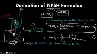 NPSH Formulae Derivation in Bengali | Centrifugal Pump Basics | #pump