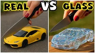 Real vs Glass Cars ASMR  Cutting / All types of cars cutting !!