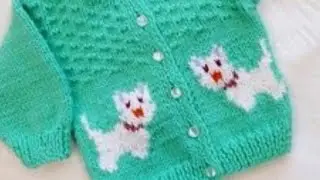 Dog design for babies sweater