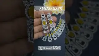 Best collections American Diamond necklaces, attractive offer price for single and wholesale.