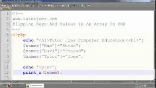 Flipping Keys and Values In Array PHP  Tamil