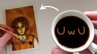 ☕ Pint&eacute; un DIBUJO con CAF&Eacute; y qued&oacute; as&iacute; :0 | pintando con caf&eacute;