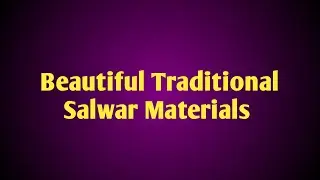 💕 Beautiful Traditional Salwar Materials #trending #kanchicotton #salwarsuit #cotton #functionwear