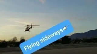 Gazelle helicopter strafing to Land