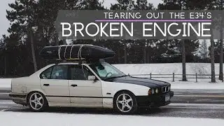 Removing the Turbo E34 525i's Blown Engine
