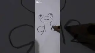 stick figure frog drawing #funnystickfigure #drawing #cartoon  #frog  #stickman