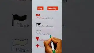 Red flag || White flag || Black flag || Red Triangle || Red Cross || Flag and Their Meaning