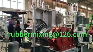 A tilt type rubber dispersion kneader mixer machine with intermesh rotors is ready for painting