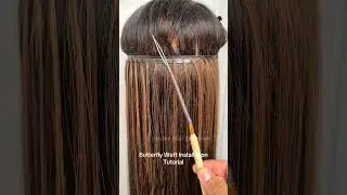 100% human remy virgin butterfly weft Extension Install tutorial #butterflyhairextensions #wigs