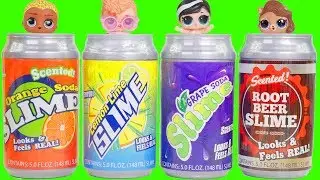 Soda Slime Can Surprises with LOL Surprise Dolls Rainbow Unicorn Custom Bedroom