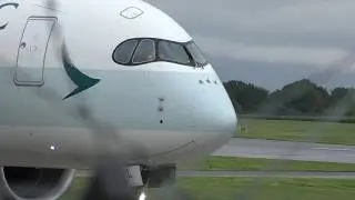 LOCKDOWN A350 CATHAY PACIFIC SUPER CLOSE TAXI WOW VERY NICE !! part 1