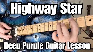 HIGHWAY STAR Guitar Lesson DEEP PURPLE (Rhythm Parts w/ Tab)