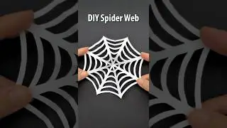 Easy Paper Spider Web | Halloween Decorations #shorts