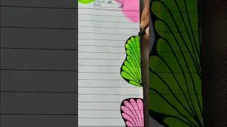 💜Simple Border Design for Project 💚 #shorts #youtubeshorts #borderpattern #borderdesign