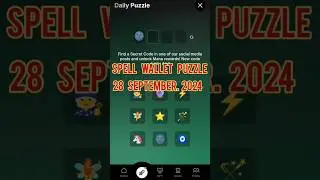 Spell Wallet Daily Puzzle Today 28 September || Spell Wallet Today Puzzle || Spell Wallet Puzzle |