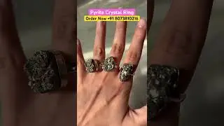 Pyrite Crystal Stone Ring for Men