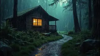 Celestial Rain Beneath Emerald Canopies &ndash; Premium Ambience for Sleep, Study & Relaxation