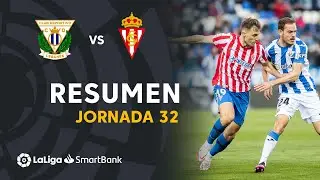Resumen de CD Legan&eacute;s vs Real Sporting (1-1)