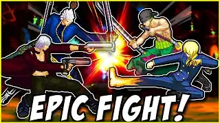DANTE & VERGIL vs ZORO & SANJI🔴INSANE EPIC BATTLE! (Devil May Cry VS One Piece)