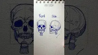 Skull Drawing Tutorial EasyPeasy✨ #howtodraw
