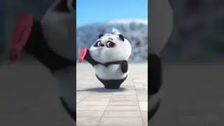 animation panda dancing 4K cartoon animation 🎵🎶 #shorts
