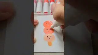 Acrylic marker drawing - Dango 🍡 #colour #explore #doodle #ideas #shorts #cute #asmr #satisfying