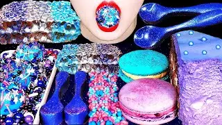 ASMR GALAXY HONEYCOMB, EDIBLE SPOONS, EARTH GUMMY 갤럭시 디저트 먹방 EATING SOUNDS MUKBANG 咀嚼音  GOFORYUMMY