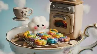 Tiny Cloud Baking Rainbow Cookies ☁️🍪