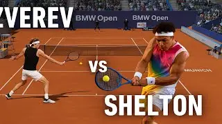 Alexander Zverev VS Ben Shelton | MUNICH | Full Ace Tennis Simulator | Gameplay