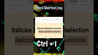 Keyboard Shortcuts for Ms Offices Word: Speed Up Your Workflow #short @KLM-Computer