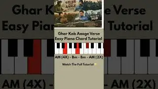 Ghar Kab Aaoge Easy Piano Verse Chords Tutorial | Sandese Aate Hain | Border 2 | Easy Piano lesson