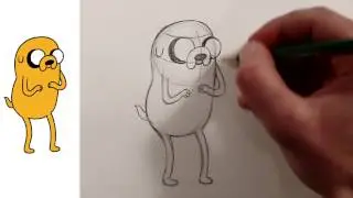 How to Draw JAKE THE DOG from ADVENTURE TIME (Easy)