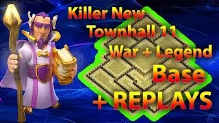 Clash Of Clans - Best New Townhall 11 (TH11) War And Legend Base + Replays New Eagle Artillery