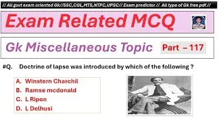 Viceroy & Governor general of India//HISTORY GK//SSC CGL MTS NTPC RAILWAY//