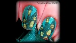 Haunted Houses Halloween Nails